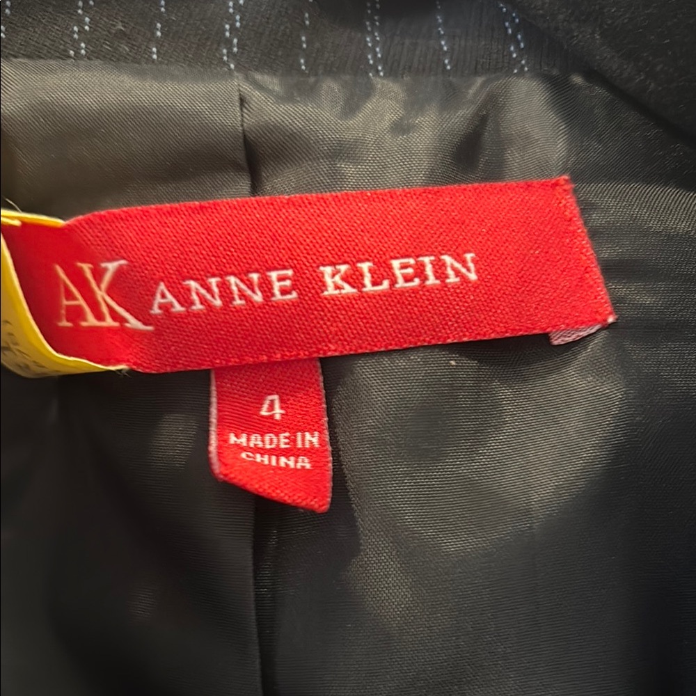 Anne Klein Navy Pinstripe Pantsuit - Picture 2 of 6